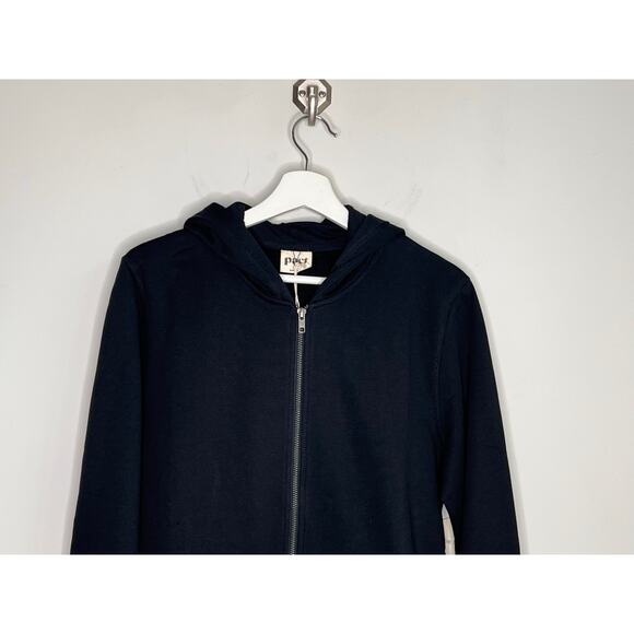 Pact One For All Organic Cotton Long Sleeve Full Zip Hoodie Black Unisex Size S - Picture 2 of 9